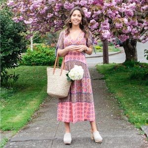 Anthropologie Printed Block Spring/Summer Dress